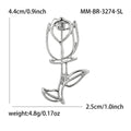 Alloy Hollow Rose Brooch Pin For Sweet Fashion Accessories view 4
