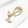 Alloy Hollow Rose Brooch Pin For Sweet Fashion Accessories view 3
