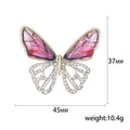 Alloy Rhinestone Hollow Butterfly Brooch For Cardigans Coats And Suits view 5