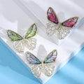 Alloy Rhinestone Hollow Butterfly Brooch For Cardigans Coats And Suits view 3