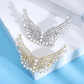 Alloy Rhinestone Wing Brooch For Coats And Apparel view 3