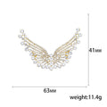 Alloy Rhinestone Wing Brooch For Coats And Apparel view 5