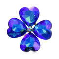 Crystal Glass Clover Brooch Pin For Fashion Clothing Decoration view 2