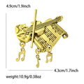 Alloy Musical Note Instrument Brooch Pin For Fashion Clothing Accessories view 5