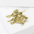 Alloy Musical Note Instrument Brooch Pin For Fashion Clothing Accessories view 4