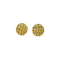 Statement Metal Pleated Geometric Earrings Vintage French Flower Heart Stud Earrings view 5