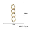 Alloy Chain Shape Brooch Pin For Women's Fashion Clothing Accessories view 5