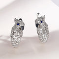 European American Vintage Animal Earrings, Micro Paved Zircon Parrot Ear Cuffs Fashion Jewelry view 4