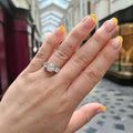Women European American Single Row Three Zircon Ring Trendy Cross Border Fashion Jewelry view 4