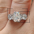 Women European American Single Row Three Zircon Ring Trendy Cross Border Fashion Jewelry view 5