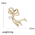 Alloy Ribbon Brooch Elegant Sweater Suit Clothing Accessory Pin view 5