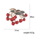 Metal Alloy Enamel Cherry Brooch Pin For Fruit Apparel Decoration view 5