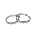 Copper Zircon Leaf Geometric Hoop Earrings With Silver Posts For Women Daily Chic Style view 5