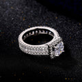 European American Fashion Square Round Zircon Engagement Ring For Women, Elegant Finger Jewelry view 4