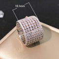 High Grade Copper Zircon Ring For Women Hollow Openwork Fashion Jewelry Manufacturer view 5