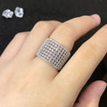 High Grade Copper Zircon Ring For Women Hollow Openwork Fashion Jewelry Manufacturer view 3
