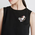 Alloy Pearl Snowman Brooch Cute Christmas Lapel Pin For Sweaters view 2