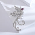 Alloy Rhinestone Phoenix Brooch Pin For Sweater And Suit Decoration view 4