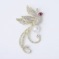 Alloy Rhinestone Phoenix Brooch Pin For Sweater And Suit Decoration view 6