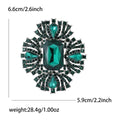 Alloy Crystal Glass Brooch Pin For Elegant Women's Coats view 5