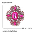 Alloy Crystal Glass Brooch Pin For Elegant Women's Coats view 7