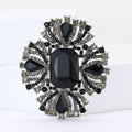 Alloy Crystal Glass Brooch Pin For Elegant Women's Coats view 3