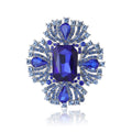 Alloy Crystal Glass Brooch Pin For Elegant Women's Coats view 1