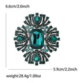 Alloy Crystal Glass Brooch Pin For Elegant Women's Coats view 8
