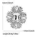 Alloy Crystal Glass Brooch Pin For Elegant Women's Coats view 9