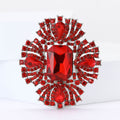 Alloy Crystal Glass Brooch Pin For Elegant Women's Coats view 4