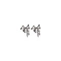 Elegant Korean Style Rhinestone Bow Stud Dangle Silver Needle Sweet Sparkling Alloy Earrings view 5