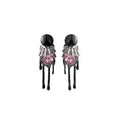 Elegant Vintage Heart Rhinestone Tassel Studs With Alloy Silver Needle Sweet Cool Statement Earrings view 4