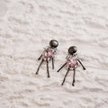 Elegant Vintage Heart Rhinestone Tassel Studs With Alloy Silver Needle Sweet Cool Statement Earrings view 2