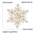 Alloy Snowflake Brooch Pin For Coats And Scarves view 4