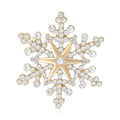 Alloy Snowflake Brooch Pin For Coats And Scarves view 1
