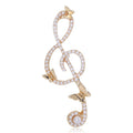 Alloy Pearl Butterfly Note Brooch Creative Lapel Pin For Clothing view 1