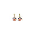 Cute Cartoon Cat Teacup Enamel Alloy Asymmetric Printed Korean Style Drop Dangle Earrings view 5