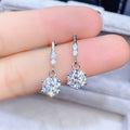 European American Copper Platinum Plated Cubic Zirconia Drop Earrings, Women Jewelry view 3