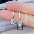 European American Copper Platinum Plated Cubic Zirconia Drop Earrings, Women Jewelry view 5