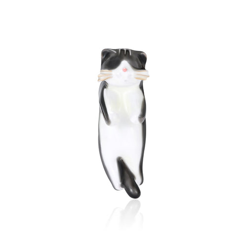 Metal Alloy Enamel 3D Cute Cat Brooch For Sweater Decoration
