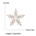 Alloy Rhinestone Snowflake Brooch For Fashion Lapel Decoration view 5