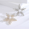 Alloy Rhinestone Snowflake Brooch For Fashion Lapel Decoration view 1