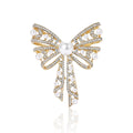 Alloy Pearl Rhinestone Bow Brooch Pin For Sweaters And Suits view 5