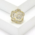 Alloy Enamel Camellia Rhinestone Brooch Pin For Elegant Outfits view 2