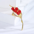 Alloy Rhinestone Pearl Bouquet Brooch Pin For Elegant Outfits view 4