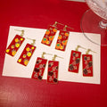 Sterling Silver Needle Cute Rabbit New Year Earrings, Red Chinese Style Lucky Cartoon Ear Jewelry view 2