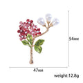Alloy Enamel Hydrangea Brooch With Pearl For Womens Apparel view 5