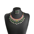 Vintage Bohemian Teardrop Pink Crystal Rhinestone Pearl Tassel Alloy Statement Stud Earrings view 4
