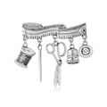 Alloy Tailor Tool Brooch Pin For Creative Apparel Accessories view 2