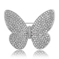 Alloy Rhinestone Butterfly Brooch Pin For Sweaters Suits And Coats view 2